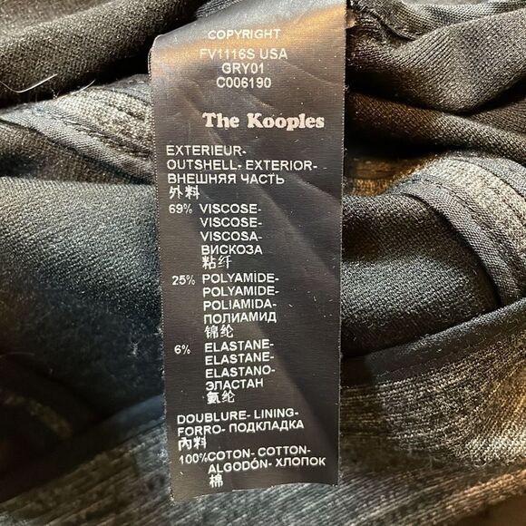 The Kooples Sport Moto Biker Jacket Grey - Picture 8 of 9